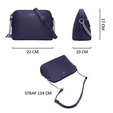 Carica l'immagine nel visualizzatore di Gallery, David Jones - Piccola Borsa a Tracolla Spalla Donna Catena - Mano Blu