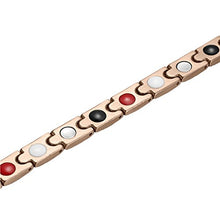 Carica l'immagine nel visualizzatore di Gallery, Ebuty Donne in Acciaio Inox Magnetico Terapia Braccialetto Oro Rosa 4... - Ilgrandebazar