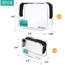 Carica l'immagine nel visualizzatore di Gallery, (2 Pack) ProCase Beauty Case Trasparente da Viaggio TSA Approvato, Quart...