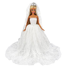 Carica l'immagine nel visualizzatore di Gallery, Miunana Abito Da Sposa Con Velo E Corona Senza Vestito Bianco + + - Ilgrandebazar