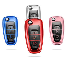 Carica l'immagine nel visualizzatore di Gallery, Cover protettiva per chiave in TPU con 3 pulsanti, compatibile Ford Blu