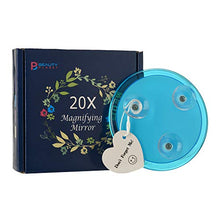 Carica l'immagine nel visualizzatore di Gallery, Specchio Trucco Ingrandimento 20X con 3 Ventose, Rotondi 4 Pollici,per Blue - Ilgrandebazar