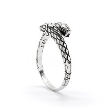 Carica l'immagine nel visualizzatore di Gallery, Serpente a doppia testa Anello in argento 925 | regolabile dimensione unisex... - Ilgrandebazar