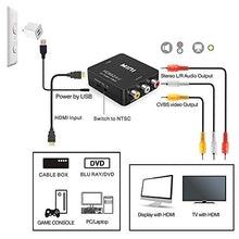 Carica l'immagine nel visualizzatore di Gallery, Convertitore da HDMI a AV, Asbter a RCA AV/CVSB L/R Video 1080P Nero - Ilgrandebazar