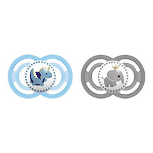 Carica l'immagine nel visualizzatore di Gallery, MAM, Ciuccio anti colica Perfect, in silicone, 16+, confezione doppia, Blu e...