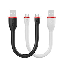 Carica l'immagine nel visualizzatore di Gallery, EasyAcc 2 Pacchi PocketLine Micro USB 2.0 Super Soft Cavo in Bianco+Nero - Ilgrandebazar