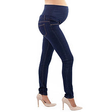 Carica l'immagine nel visualizzatore di Gallery, Milano Basic - Jeans Premaman Basico, Super Elastico e Comodo, L, Denim - Ilgrandebazar