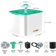 Carica l'immagine nel visualizzatore di Gallery, Petacc Fontana per Gatti Dispenser Acqua Erogatore Bianco e Verde - Ilgrandebazar