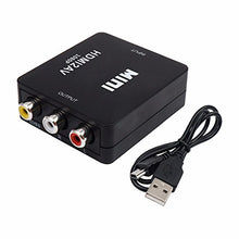 Carica l'immagine nel visualizzatore di Gallery, Convertitore da HDMI a AV, Asbter a RCA AV/CVSB L/R Video 1080P Nero - Ilgrandebazar