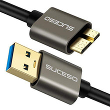Carica l'immagine nel visualizzatore di Gallery, SUCESO Cavo Micro B a USB 3.0 A 5Gbps [0.5M] di Sincronizzazione 0.5M