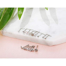 Carica l'immagine nel visualizzatore di Gallery, Milacolato 20G Naso Stud Set I Forma Cartilagine Tragus Piercing CZ Acciaio... - Ilgrandebazar