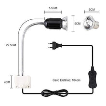Carica l'immagine nel visualizzatore di Gallery, GOLDGE Tartaruga Illuminazione, 50W Basking Lampada Alogena Calore... - Ilgrandebazar