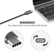 Carica l'immagine nel visualizzatore di Gallery, GERETIN Cavo USB Type-C [3 Pezzi,1m+2m+2m] C Nylon GrigioNero