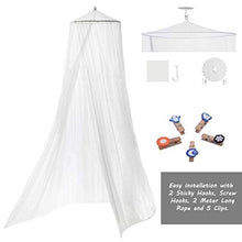 Carica l'immagine nel visualizzatore di Gallery, QXMCOV Zanzariera Letto con Sospensione Installa Kit e Borsa Portatile,...