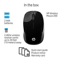 Carica l'immagine nel visualizzatore di Gallery, HP - PC 200 Mouse Wireless, Tecnologia LED Rosso, Laser fino a 1000 DPI, Nero