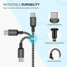 Carica l'immagine nel visualizzatore di Gallery, ULTRICS Cavo USB C, (3 Pezzi 0.3M, 1M, 2M) Nylon Intrecciato Type-C... - Ilgrandebazar