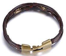 Carica l'immagine nel visualizzatore di Gallery, Halukakah ● retrò ● Bracciale Uomo in Vera Pelle Cuoio Stile Vintage... - Ilgrandebazar