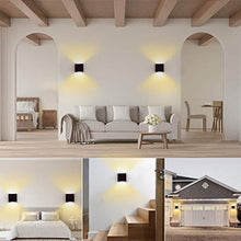 Carica l'immagine nel visualizzatore di Gallery, OOWOLF Lampada a Parete Esterno IP65 2 Pezzi LED Impermeabile, Nero-2