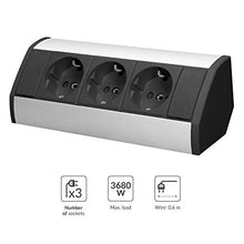 Carica l'immagine nel visualizzatore di Gallery, Orno GM-9001 - Presa tripla ad angolo con sicurezza per bambini, ideale Nero - Ilgrandebazar