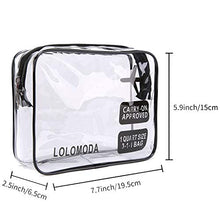 Carica l'immagine nel visualizzatore di Gallery, 2Pcs Beauty Case da Viaggio, Cosmetici Trousse Trasparente, Kit Aereo Nero