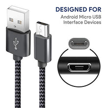 Carica l'immagine nel visualizzatore di Gallery, GERETIN Cavo Micro USB [3 Pezzi:1m,2m,2m] Grigio&amp;Nero