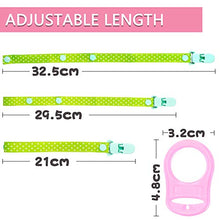 Carica l'immagine nel visualizzatore di Gallery, Clip Per Ciuccio e Silicone Pulsante Anello, JAANY Catenella Love Shape