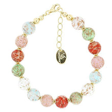 Carica l'immagine nel visualizzatore di Gallery, Venetiaurum - Bracciale Da Donna Con Perle Multicolore In Vetro Originale Di...