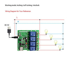 Carica l'immagine nel visualizzatore di Gallery, OWSOO Módulo Relé WiFi,Interruttore Intelligente WiFi, Universale 4CH-DC5V