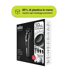 Carica l'immagine nel visualizzatore di Gallery, Braun BT7240 Regolabarba Uomo, Rifinitore, Nero/Grigio Metallizzato