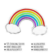 Carica l'immagine nel visualizzatore di Gallery, Monkimau Orecchini bambina arcobaleno realizzati in argento...