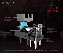 Carica l'immagine nel visualizzatore di Gallery, HP - Gaming Omen Reactor Mouse Gaming, 6 Tasti Programmabili, Tempo di...