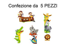 Carica l'immagine nel visualizzatore di Gallery, ADESIVI MURALI BAMBINI PER INTERRUTTORE 5 PEZZI GIRAFFA ZEBRA... - Ilgrandebazar