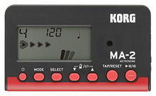 Carica l'immagine nel visualizzatore di Gallery, Korg MA-2 LCD Metronomo Digitale Compatto, Nero/Rosso - Ilgrandebazar