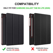 Carica l'immagine nel visualizzatore di Gallery, IVSO Custodia Cover per Samsung Galaxy Tab S6 Lite, Slim Smart Nero