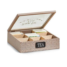 Carica l'immagine nel visualizzatore di Gallery, Zeller 15115 Contenitore per Bustine di tè, Legno, Beige, 24x24x7 cm - Ilgrandebazar