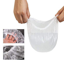 Carica l'immagine nel visualizzatore di Gallery, 100 cuffiette in plastica monouso per capelli trasparenti, impermeabili e... - Ilgrandebazar