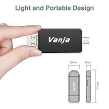 Carica l'immagine nel visualizzatore di Gallery, Vanja Lettore di Schede SD/Micro SD, Adattatore Black-Type C Card Reader