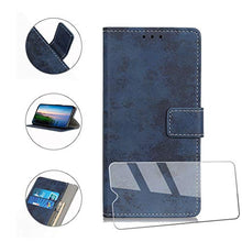 Carica l'immagine nel visualizzatore di Gallery, HYMY Cover per Alcatel 1S 2019 + Vetro Temperato - Blu Stile retrò - Ilgrandebazar