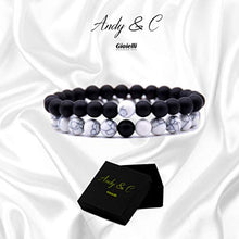 Carica l'immagine nel visualizzatore di Gallery, Andy &amp; C Bracciale Uomo 2 pezzi Con Pietre Naturali Braccialetto Scatola... - Ilgrandebazar