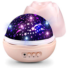 Carica l'immagine nel visualizzatore di Gallery, Proiettore Stelle Bambini,a Romantica Rosa Rotante a Forma Lampada... - Ilgrandebazar