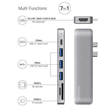 Carica l'immagine nel visualizzatore di Gallery, dodocool Hub USB C, Adattatore 7 in 1 HUB, Tipo C a 4K HDMI, 3 Porte USB...