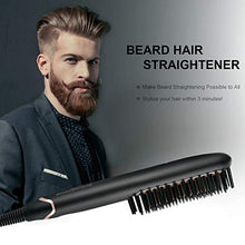 Carica l'immagine nel visualizzatore di Gallery, Pettine Elettrico per Uomo Spazzola Liscia Barba Nero E Oro - Ilgrandebazar