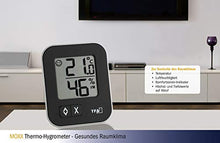 Carica l'immagine nel visualizzatore di Gallery, TFA 30.5026.01 Moxx Digital Thermo-Hygrometer-Black, Nero, 1 Confezione - Ilgrandebazar