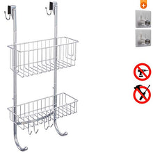 Carica l'immagine nel visualizzatore di Gallery, Mensola Doccia da Appendere Chromo – 2X scaffali – 59,3 x 22,6 x 11 cm