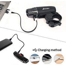 Carica l'immagine nel visualizzatore di Gallery, AMANKA Luce Bici, Luci LED per Bicicletta Ricaricabili USB Impermeabile,...