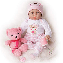 Carica l'immagine nel visualizzatore di Gallery, Bambole Reborn Femmine Realistica Silicone Bianco E Rosa Con Occhi Aperti - Ilgrandebazar