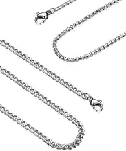 Carica l'immagine nel visualizzatore di Gallery, BESTEEL 4 Pezzi Acciaio Inossidabile Collana Catena per Uomini e Donne Set... - Ilgrandebazar