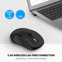 Carica l'immagine nel visualizzatore di Gallery, WisFox Mouse Senza Fili, 2.4G Wireless Laptop Computer Nero