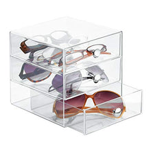 Carica l'immagine nel visualizzatore di Gallery, iDesign Porta trucchi con 3 cassetti, Mini cassettiera per Trasparente