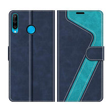 Carica l'immagine nel visualizzatore di Gallery, MOBESV Custodia Huawei P30 Lite, Cover a Libro Blu/Aqua - Ilgrandebazar